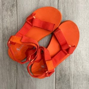 Hook and loop sandals